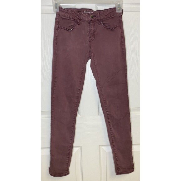 Empyre Delaney Womens Size 3 Maroon Low Rise Jeans Pants Stretch - Picture 1 of 8
